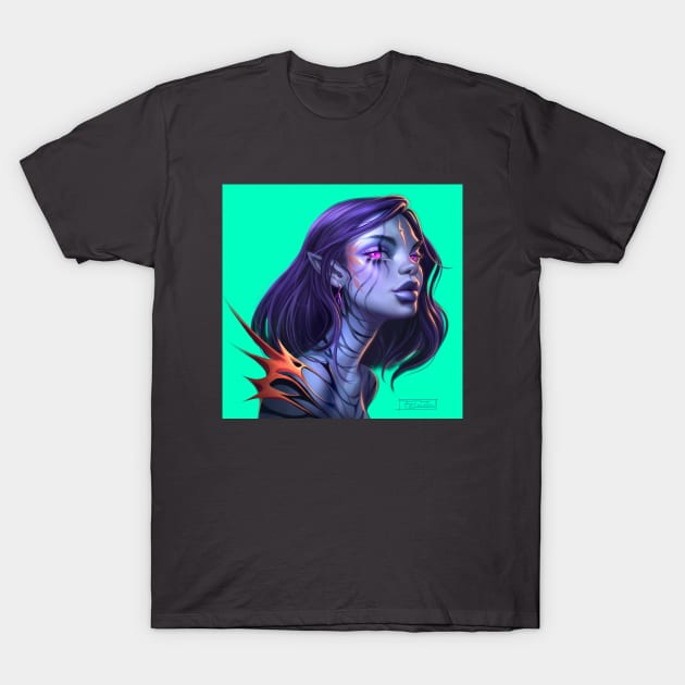 Violet Elf T-Shirt by felixantosart